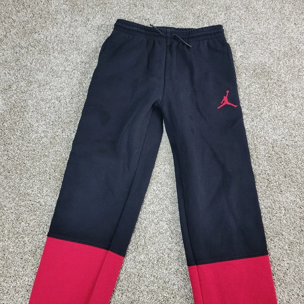 Air‎ Jordan Youth Large Black Red Jumpman Fleece Jogger Sweatpants